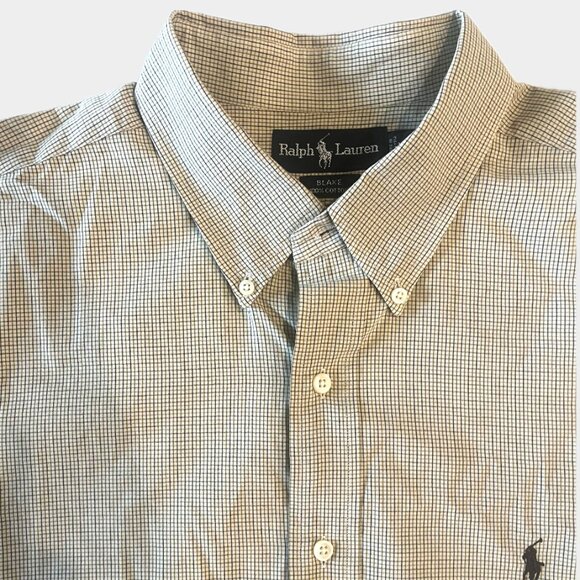 Ralph Lauren Men’s Tan Blake Classic-Fit Button-Up Shirt - XXL - Picture 2 of 5